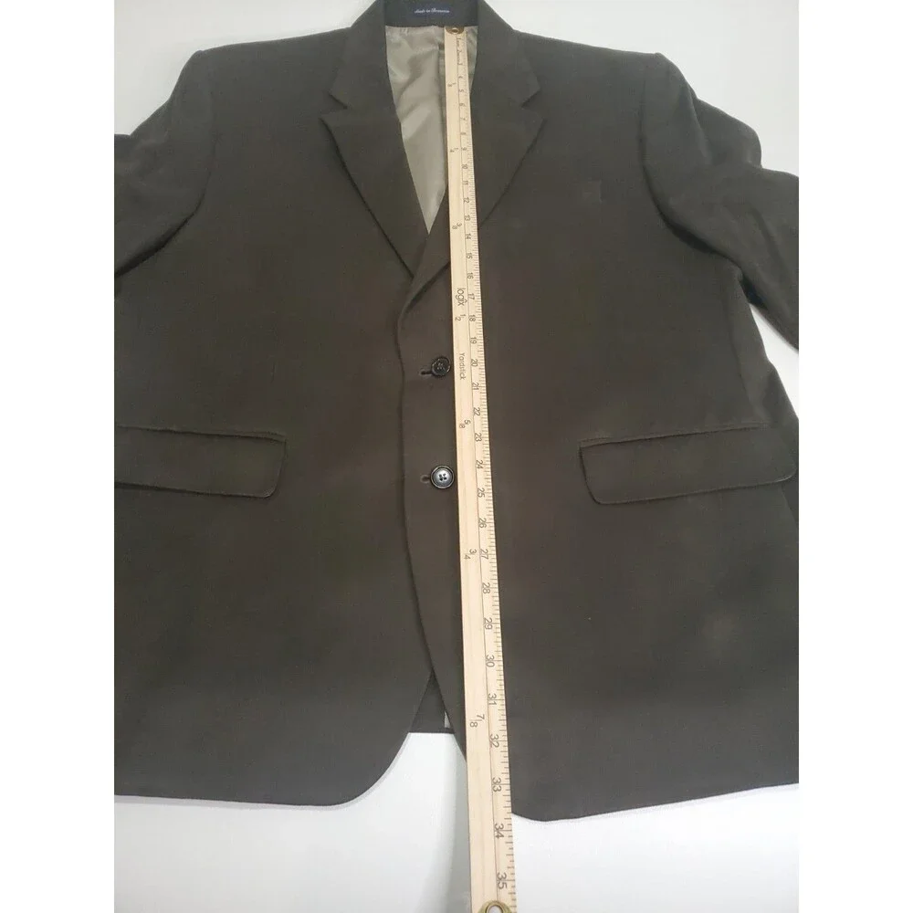 Chaps By Ralph Lauren Men's Suit Jacket Blazer 2 Button, Brown, 48R
